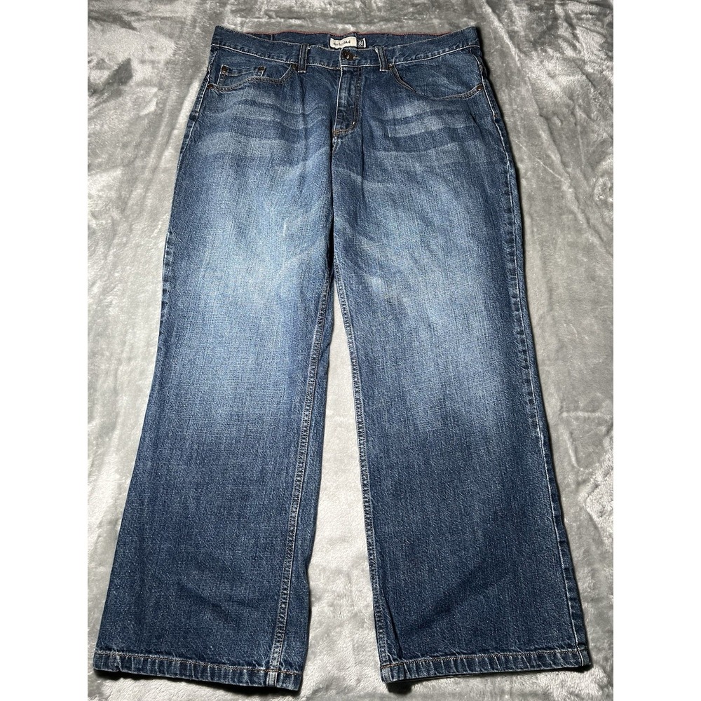 Anchor Blue Jeans Men Size 36x30 Baggy Loose Wide Leg Y2K Vintage
